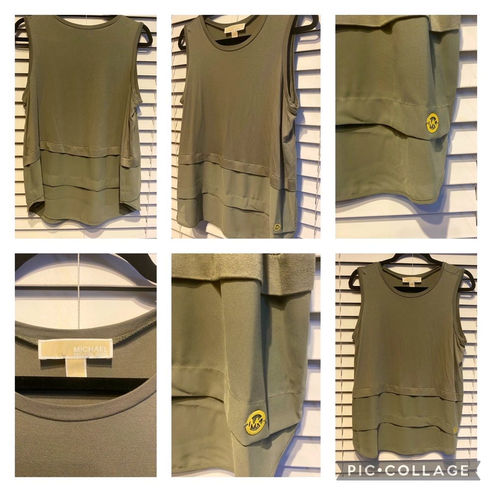 Michael Kors olive green dressy tank top